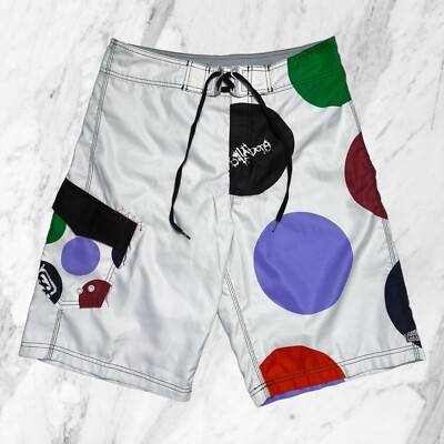 BILLABONG Herren Anzug Weiß Retina Boxer Meer Tasche Größe M 32 / 46 DEU 