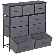 9 Drawer Dresser Storage Tower for Closet Nursery Bedside Living Room Laundry