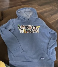 LOONEY TUNES Bugs TAZ Daffy Tweety Hooded Sweatshirt Hoodie Small