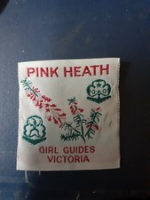 girl guides badge / patch brand new pink heath victoria