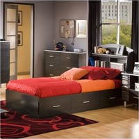 Pemberly Row Kids Twin Mates Bed Frame Only In Black Onyx Charcoal on sale Pemberly Row Kids Twin Mates Bed Frame Only In Black Onyx Charcoal on sale
