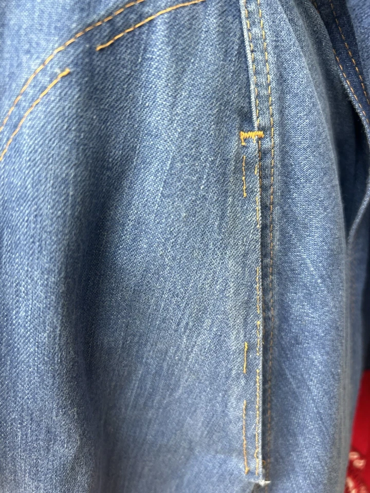 Falda Bandana Denim Occidental De Colección Pequeña Azul Rojo Envolvente Pañuelo Dobladillo Foto 3 de 4