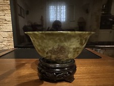 Ciotola in giada verde, Cina, Dinastia Qing, fine XIX secolo