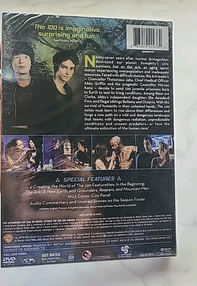 The 100: The Complete First Season 1 One 1st NEW DVD 2014 Widescreen W/ Features - Image 4 of 4