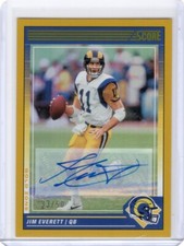 2024 Score Gold Zone Auto /50 Jim Everett Los Angeles Rams