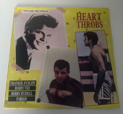 LP HEART THROBS FRANKIE AVALON BOBBY VEE BOBBY RYDELL FABIAN TOP LINE RECORDS