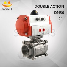 Pneumatic Air Actuated Ball Valve 2in. Double Acting Air Return Valve 1000 psi