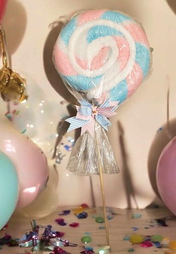 XLarge Pink Baby Blue 26" Swirl Fake Lollipop Candy land Baby Shower Prop Decor