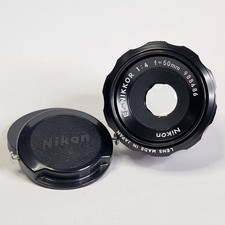 Nikon El-Nikkor 50mm 1:4 f/4 Enlarging Lens With Caps, Excellent