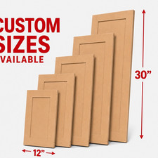 Unfinished MDF Classic Shaker Cabinet Door 12x30in 3/4 18mm