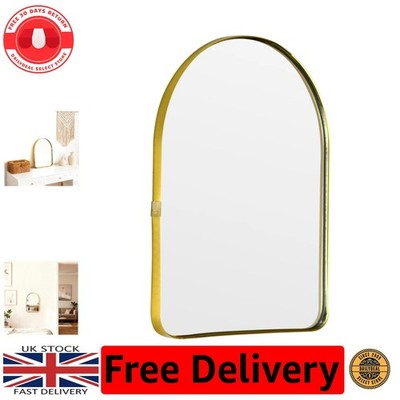Antiker Gold gewölbter Spiegel, perfekte Wanddekoration für Waschtisch & Bad 30x20CM