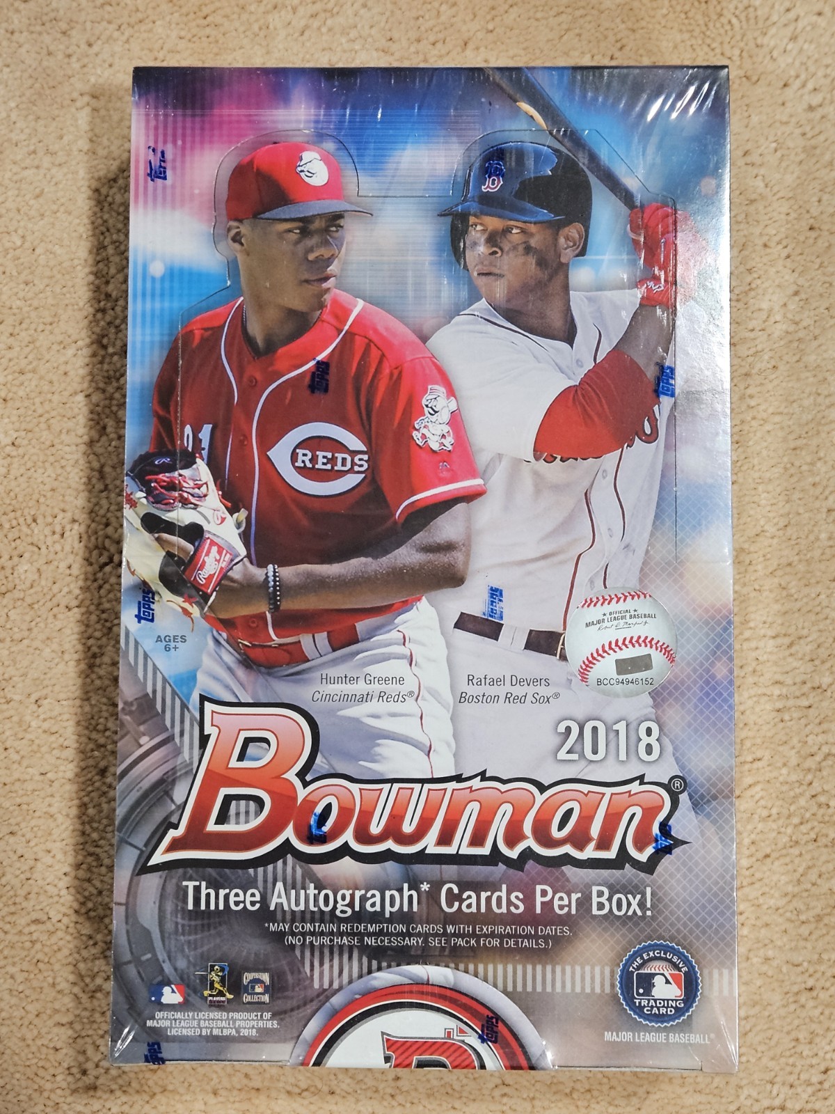 2018 Bowman Baseball Factory Sealed JUMBO HTA Hobby Box LIVE OHTANI AUTO RC? WOW view 1