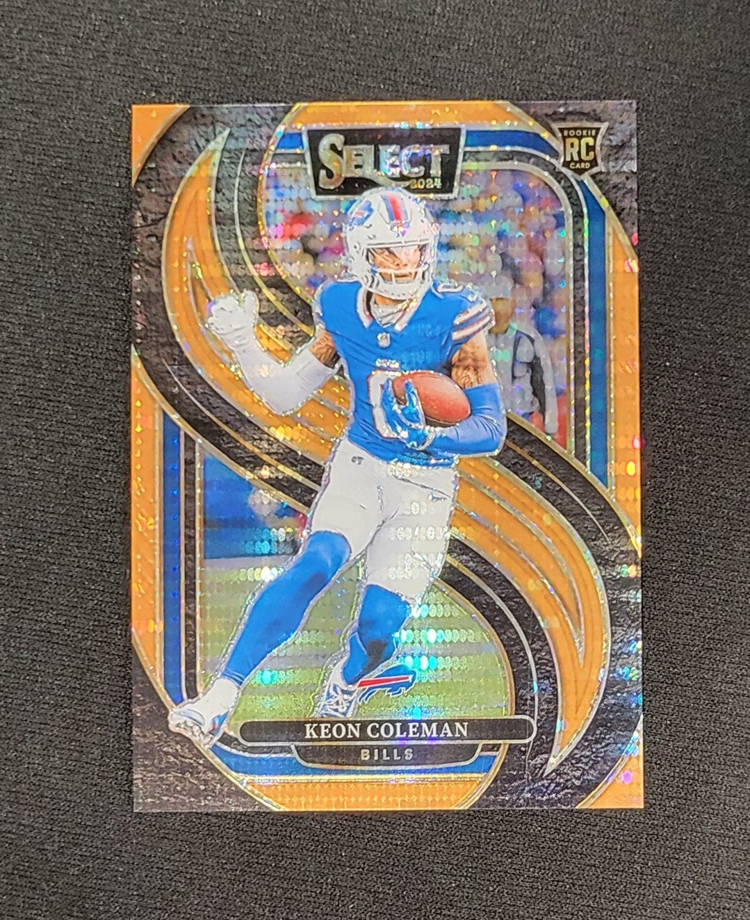 2024 Panini Select Keon Coleman Rookie FOTL Neon Orange Pulsar Premier Level 3/7