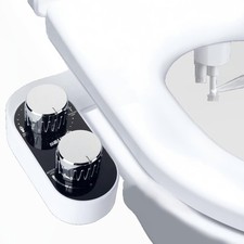 Bidet Attachment for Toilet Seat, Non Electric Self-Cleaning Dual Nozzle Bide...