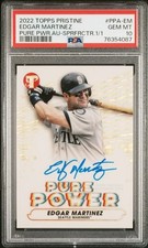 2022 Topps Pristine Edgar Martinez Superfractor 1/1 Auto PSA 10 One of One HoF