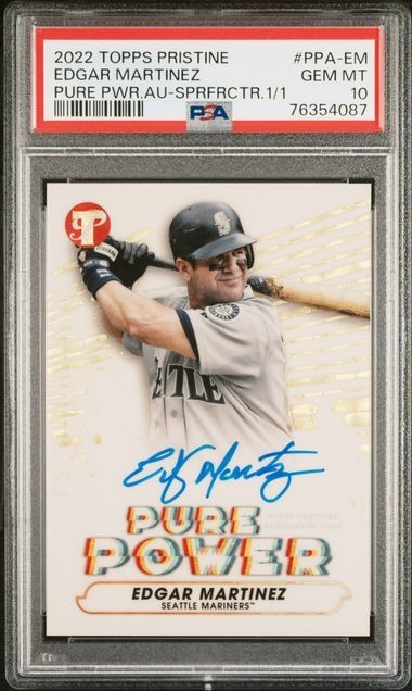 2022 Topps Pristine Edgar Martinez Superfractor 1/1 Auto PSA 10 One of One HoF