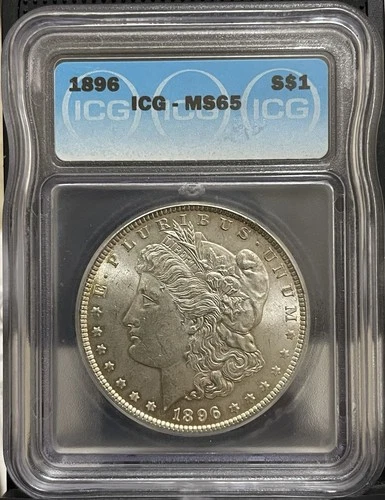 MS65 1896 Silver Morgan Dollar ICG MS65 GEM