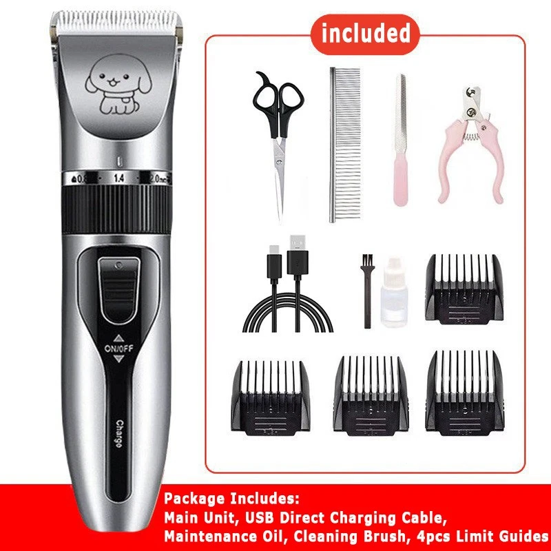 High Quality Economical Easy to Use Quiet Cordless Pet Hair Trimmer Standard Kit