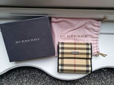 Burberry Beige PVC Bi-fold Leather Nova Check Wallet/Purse. Vintage, early 2000s