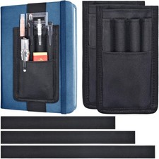 2 Pcs Pen Holder for Notebook, 3 Adjustable Elastic Bands with 2 Pencil...