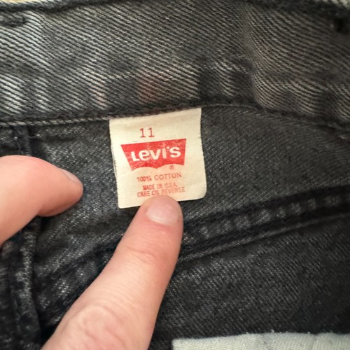 Jeans vintage Levis donna 11 17501 0103 501 vestibilità studentesca nero sbiadito anni 80 MiUSA rari - Foto 4 di 6