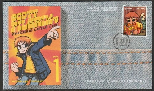 Canada New, Graphic Novelists, Bryan Lee O'Malley, First Day Cover, FDC 2025