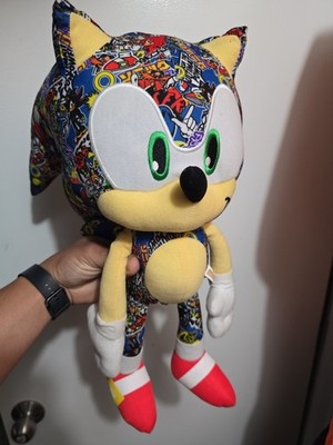 Sonic The Hedgehog Sticker Bomb Plush Doll LG Comic 18  Stuffed Animal SEGA Toy