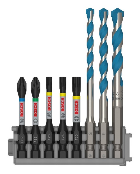 Bosch ZubehöR Pro Impact Schrauberbit-Set Mit Multi Construction Bohrern Und...-image