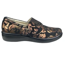 Alegria Women’s Lauryn Metallic Black Gold Professional Clog Size 37 US 7/7.5