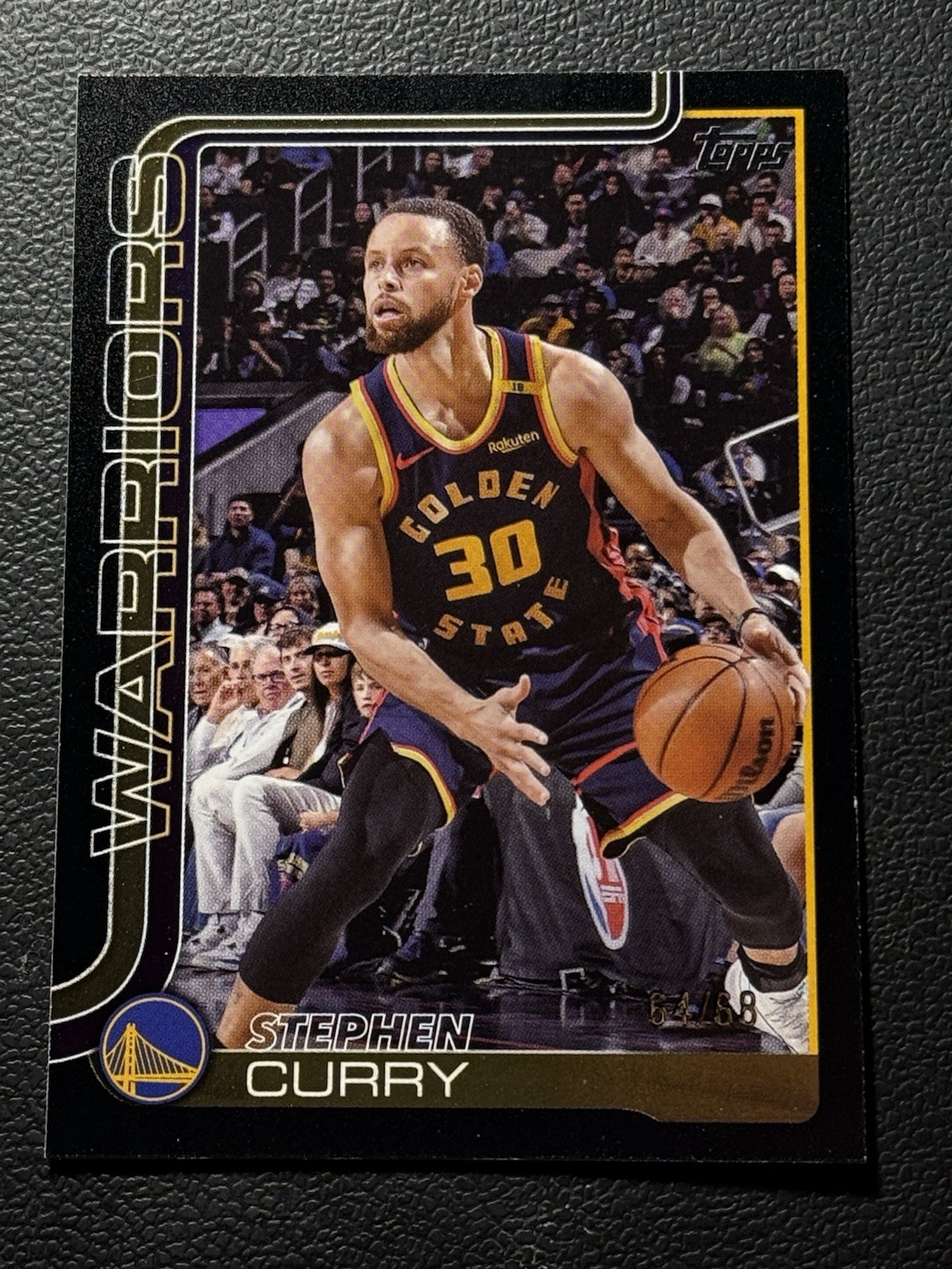 2025 Topps #135 STEPHEN CURRY Black /68 Warriors Rare