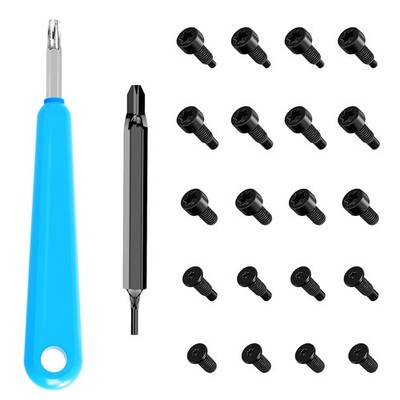 Doorbell Screws Replacement, Blue Double-Ended T6 T15 Screwdriver with 20Pcs/...
