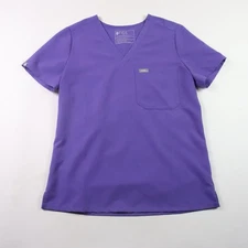 FIGS Women's Small Technical Scrub Top FW1000 Purple V-Neck Medical Scrub