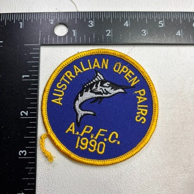 Vintage 1990 AUSTRALIAN OPEN PAIR A.P.F.C. Patch 50Y7