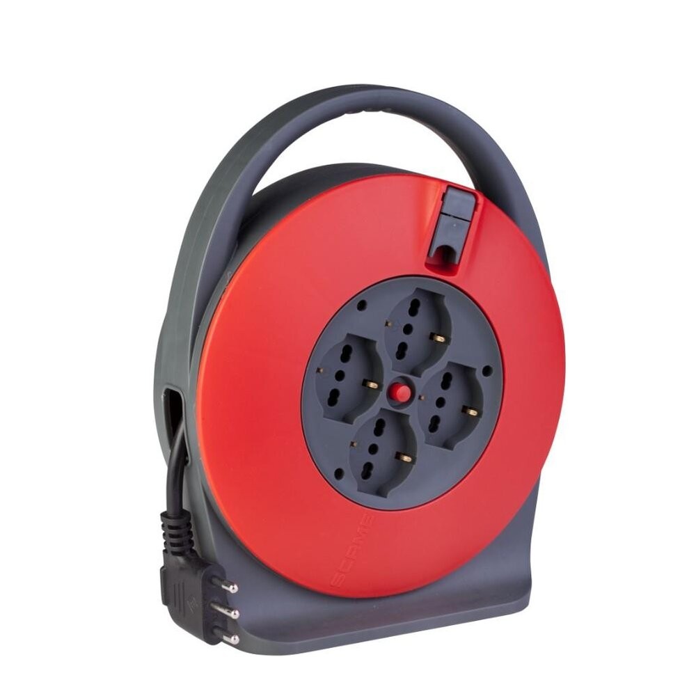 Prolunga Poly Pool 10m 4 Prese AC - Nero/Rosso Professional Edition