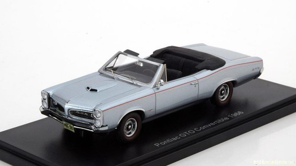 Neo Scale Models Pontiac GTO Cabriolet 1966 Lichtgrau Metall 1:43 Resin-image