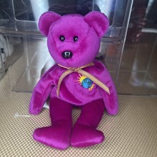 retired millenium bear with ERRORS beanie babies