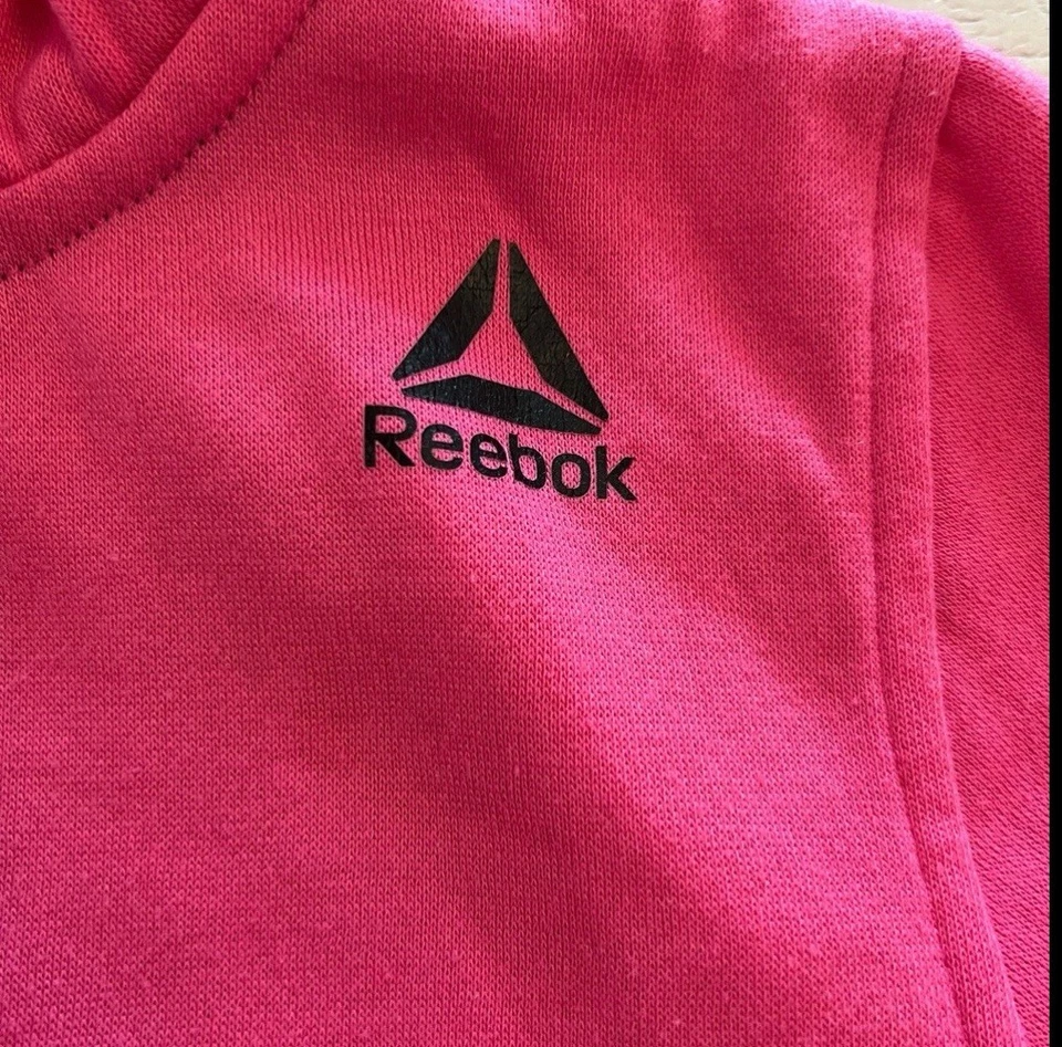  Sudadera con Capucha Reebok Niña/Adolescente Rosa y Gris Cremallera con Bolsillos M (10-12) Foto 2 de 4