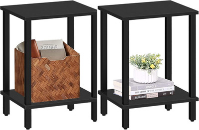 End Table, Set of 2, Side Table, Nightstand, 2-Tier Storage Shelf, Sofa Table fo