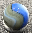JABO Blue, Gray & White Swirl Marble .61" Mint+ Condition — photo 2