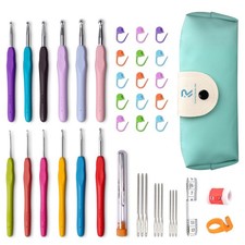 Ergonomic Crochet Hook Set, 12 Sizes with Case - Ideal for Beginners and Gifts