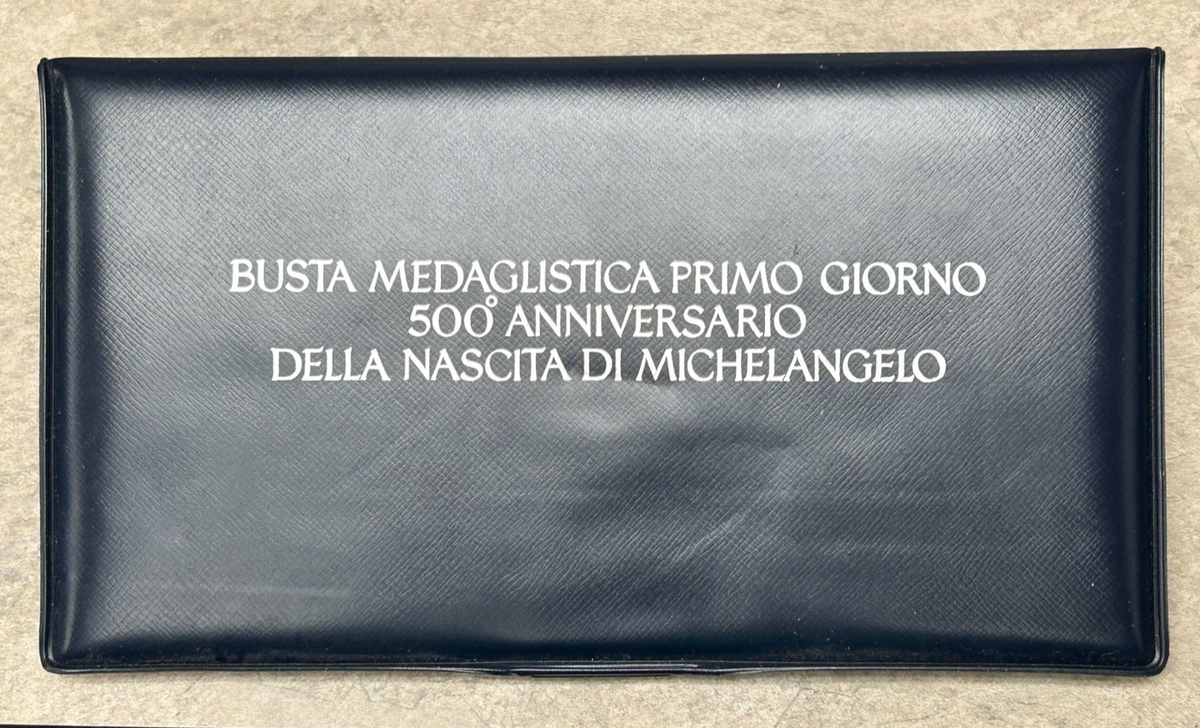 1975 Michelangelo 500th Anniv. Silver (925) Coin - Franklin Mint