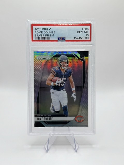 2024 Panini Prizm - Rookies Rome Odunze #385 Silver Prizm PSA 10 (RC)