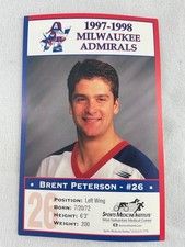 IHL 1997-98 Milwaukee Admirals Hockey Postcard #26-Brent Peterrson