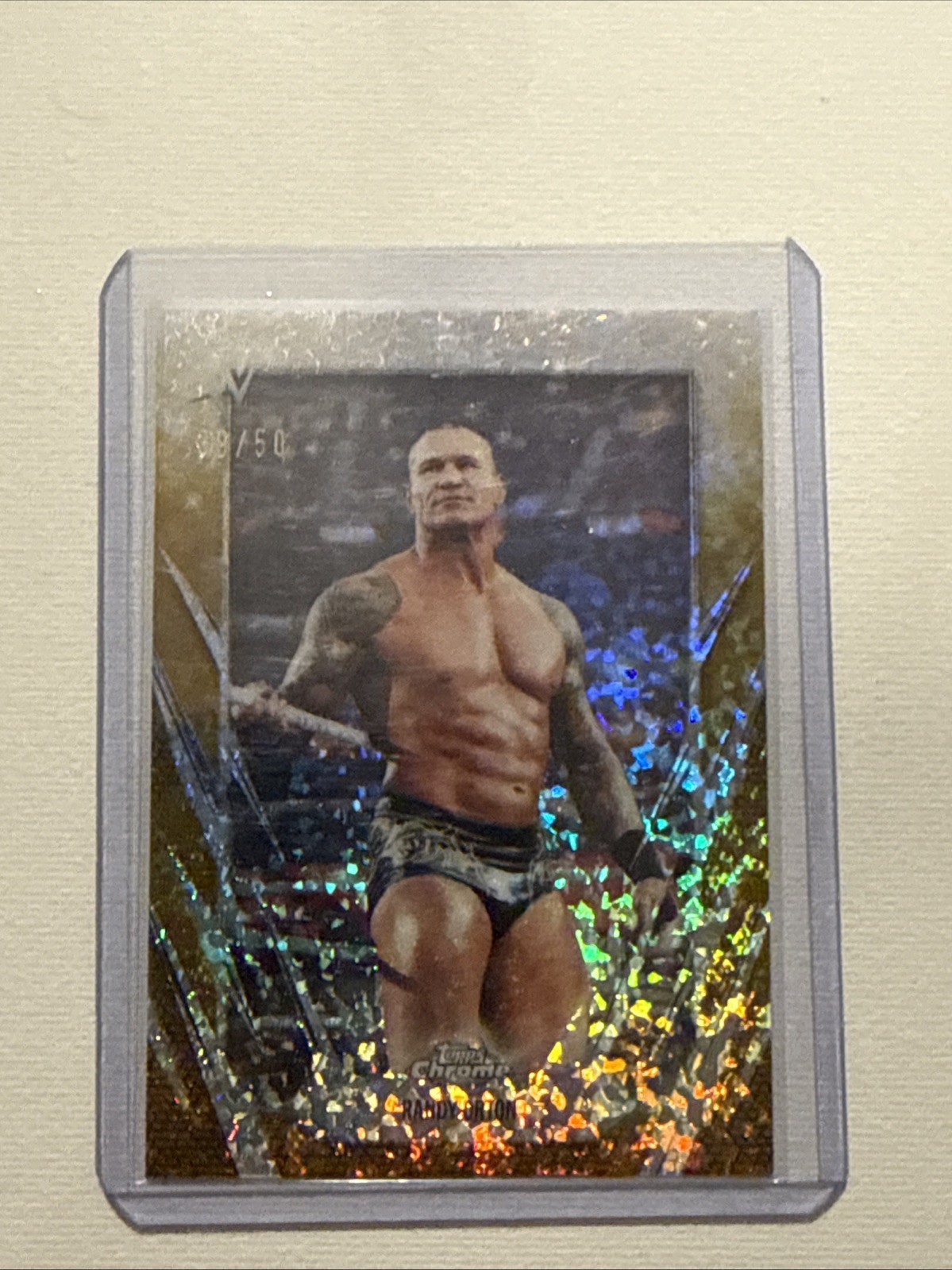 2026 Topps Chrome WWE Randy Orton 72 Gold Mini Diamonds /50