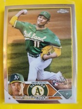 (10) 2023 Topps Chrome #97 Shintaro Fujinami RC Lot - Oakland Athletics