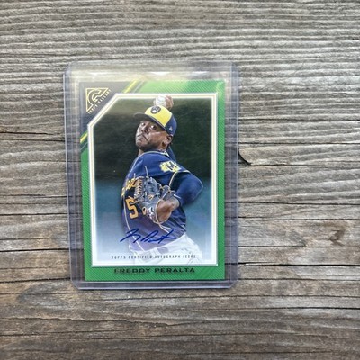 2022 Topps Gallery  #VA-FP Freddy Peralta Auto Autograph Brewers /99 Green