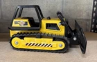 Vintage Tonka Trax Bulldozer Pressed Steel Yellow/Black (USA)