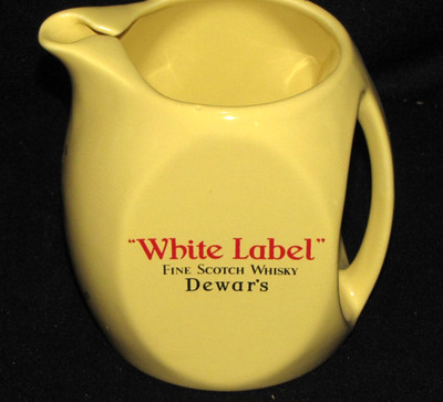 Dewars ''White Label'' Fine Scotch Whisky Ceramic Pitcher~ Wade, England~5''
