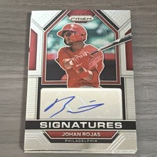Panini Prizm Johan Rojas Rookie Autograph Signatures #SIG-JR Phillies 2023
