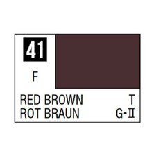 Mr. Hobby Paint Flat Red Brown New